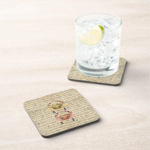 Antique Vintage crab illustration Coasters