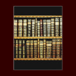 Antique Vintage Leather books Pattern postcards