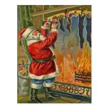 Antique Vintage Santa Christmas Postcard