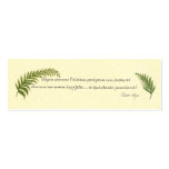 Antique Watercolor Ferns Victor Hugo Bookmark Business Card Templates