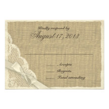 Antique White Lace Country Response Card