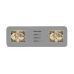 Antique World Map by Nicolao Visscher, circa 1690 Return Address Labels