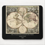 Antique World Map by Nicolao Visscher, circa 1690 Mouse Pads
