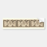 Antique World Map by Philipp Eckebrecht - 1630 Bumper Stickers