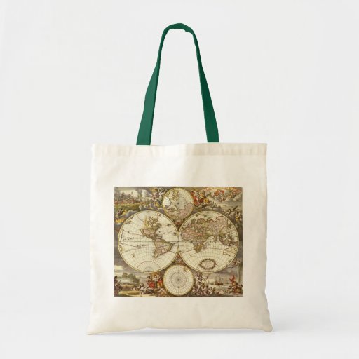 Antique World Map, c. 1680. By Frederick de Wit Tote Bag