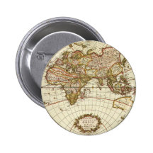 Antique World Map, c. 1680. By Frederick de Wit Pin