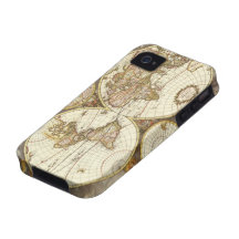 Antique World Map, c. 1680. By Frederick de Wit Vibe iPhone 4 Case