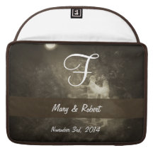 Antiqued Linger in the Moonlight Monogram Sleeve For MacBooks