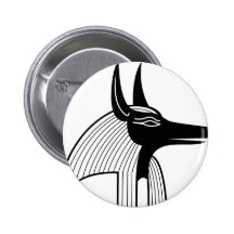 Anubis Egyptian God. Pinback Buttons