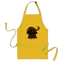 Anxiety cat abstract graphic art cute apron