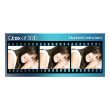 Any Year ~ Blue Film Graduation Announcement