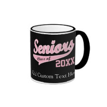 Any Year, Senior Class Pink/Black Coffee Mug