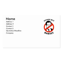 Anyone but Romney Business Card Templates