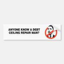 ANYONE KNOW A DEBT CELING R BUMPER STICKERS