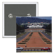 Anzac Parade and Parliament House, Canberra, Austr Button