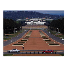 Anzac Parade and Parliament House, Canberra, Austr Postcards