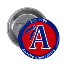 Apache Warrior Elementary School Products Pinback Button
