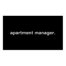 Apartment Manager Business Card