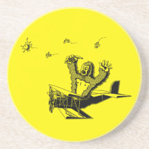 Apes On Planes Beverage Coasters