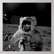 Apollo 12 Astronaut on the Moon Print