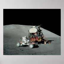 Apollo 17 Lunar Module & Lunar Roving Vehicle Print