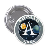 Apollo Program Mission Patch Button