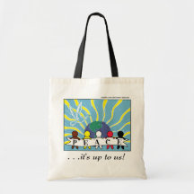 APPAREL, ETC:  WORLD PEACE TOTE CANVAS BAGS