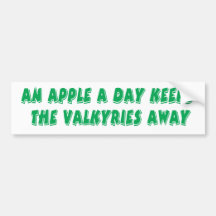 Apple a Day Bumper Sticker