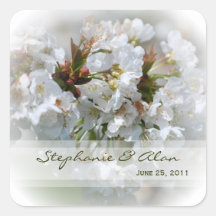 Apple Blossom Wedding Stickers