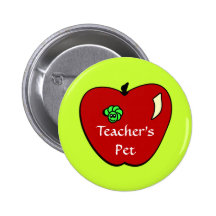 Apple for the Teacher Flair Button
