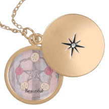 Apple Slice Pentacle Wreath Pendant