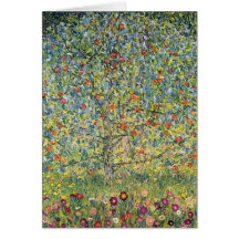 Apple Tree by Gustav Klimt, Vintage Victorian Art Card