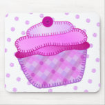 Applique Cupcake Mousepad - Mauve and Pink