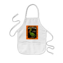 APRON JUICING VINTAGE LABEL PELICAN MADEOF LETTUCE