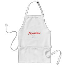 Apron with Moonshine graphics
