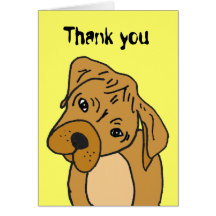 AQ- Cute Puppy Thank You Card