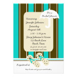 Aqua Beach Theme Bridal Shower Invitation