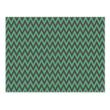 Aqua Blue and Grey Chevron Zig Zag Stripes Post Card