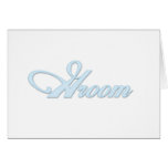 Aqua Blue Groom  Card