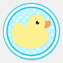 Aqua Blue Sweet Baby Duck Stickers