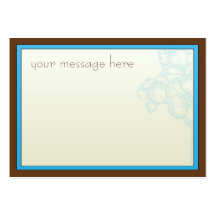 Aqua Brown Thank You Card Business Card Template
