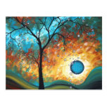 Aqua Burn Art MADART Original Painting Postcard