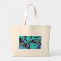 Aqua Camouflage Canvas Bag