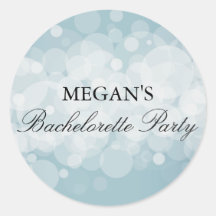 Aqua Confetti Bachelorette Party Sticker