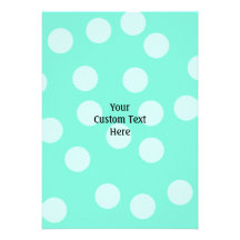 Aqua Dotty Pattern. Custom Invite