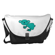 Aqua koala messenger bags