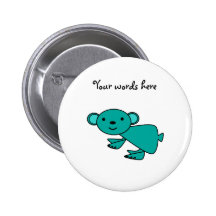 Aqua koala pin