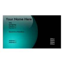Aqua Marble Card Business Card Template