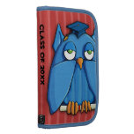Aqua Owl Grad red stripes Folio Planner Organiser
