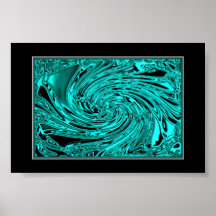 Aqua Swirl Print